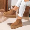 Women'S Thick Sole Snow Boots Warm Fleece-Lined Winter Boots with Non-Slip Rubber Outsole