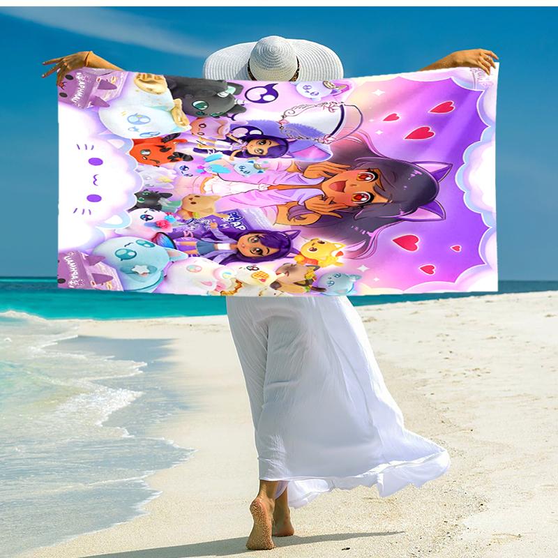 1pc Anime A-AphmauS (3) Beach Towel, Comfortable and Thick, and Swimming/Bath/Picnic/Camping Towel, Suitable for Seaside Beaches