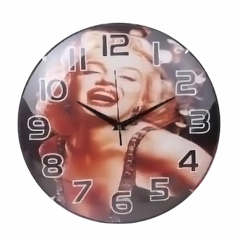 Style Silent Cartoon Clock Personality Creative Wall Clock Artist Bedroom Clock Sunrise Impression