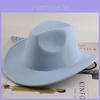 Cowboy Hat For Women Men With Large Brim Cotton Polyester Sunshade For Summer Casual Wear