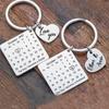 Personalised Calendar Keychain Custom Date Anniversary Wedding Valentine's Day Women Men Gift