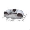 Cat Activity Center Carpet Tunnel Playground, Removable Mat Rug 2 In 1 Bed