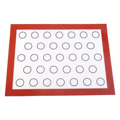 Tappetino da Forno in Silicone Antiaderente Fodera per Pasticceria da Forno Teglia per Macaron Torta Biscotti Cucina (Rosso)