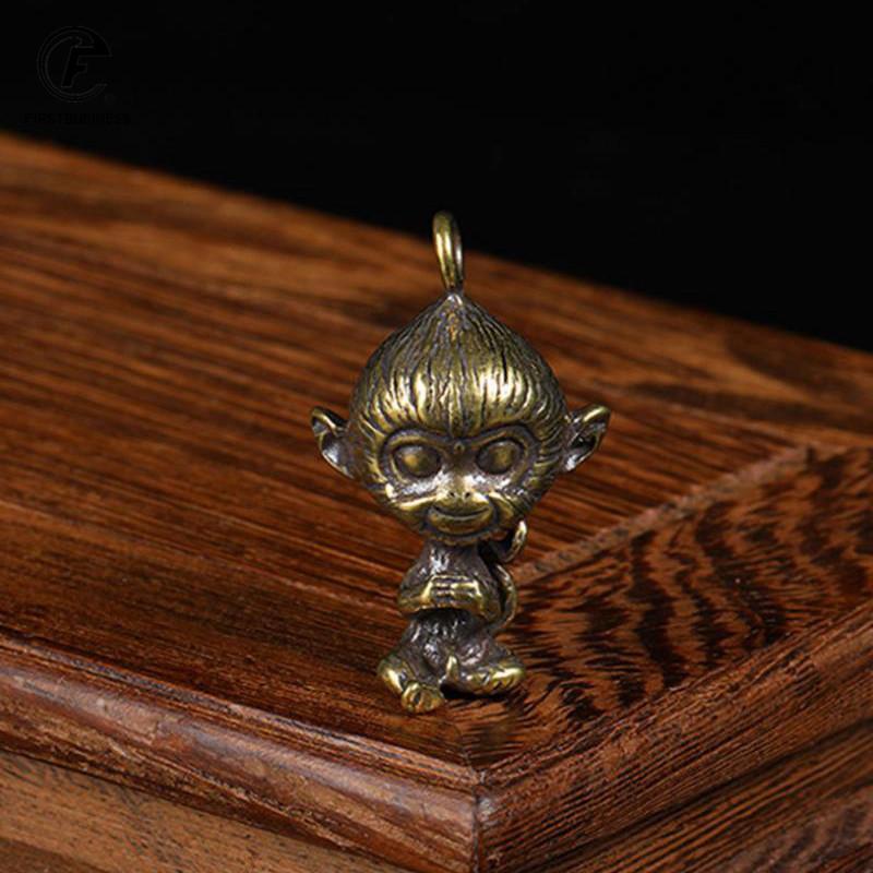 Vintage Copper Mini Monkey Figurines Ornaments Home Decor Accessories for Living Room Brass Animal Statue Desk Decorations Gifts