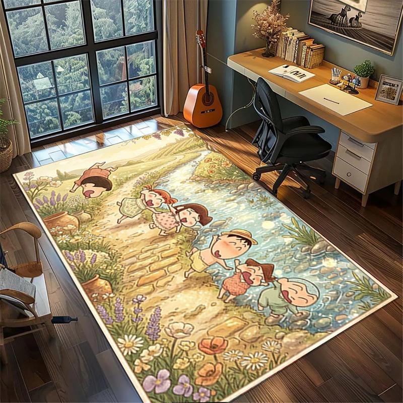 

Crayon Shin-chan Non Slip Area Rug Large Washable Carpet Bedroom Gamer Room Decor 60x90cm