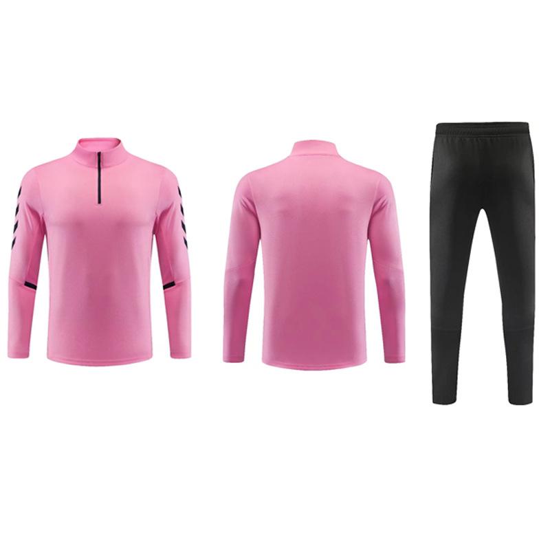 Vyriškas futbolo treniruočių kostiumas su pusiau užtrauktuku ilgomis rankovėmis rudeniui/žiemai - studentų klasės uniforma su spaudiniu dizainu