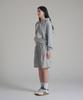 Noming Loose Fit Cropped Easy 2-Way Zip-Up Hoodie - Gray