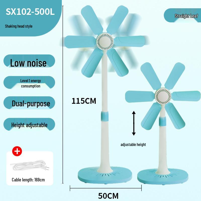 Gridless Vloerventilator met 500MM Diameter - Verbeterde Kracht voor Studentenkamer en Slaapkamer