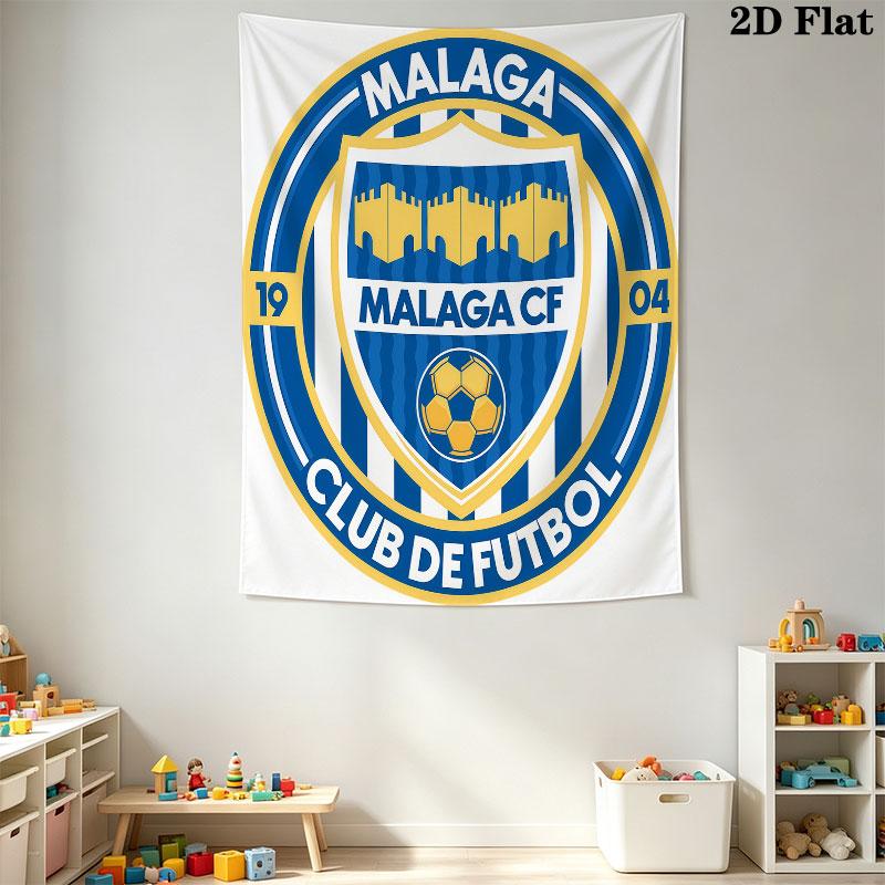 Málaga C .F Wall Hanging Printed Fabric Blanket Decorative Tapestries for Bedroom Living Room Home Decor