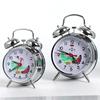 Alarm Clock Vintage Mechanical Manual Table Clock Tabletop Bedroom Decoration Watch Metal Bedside Clock Chicken Pecking Rice