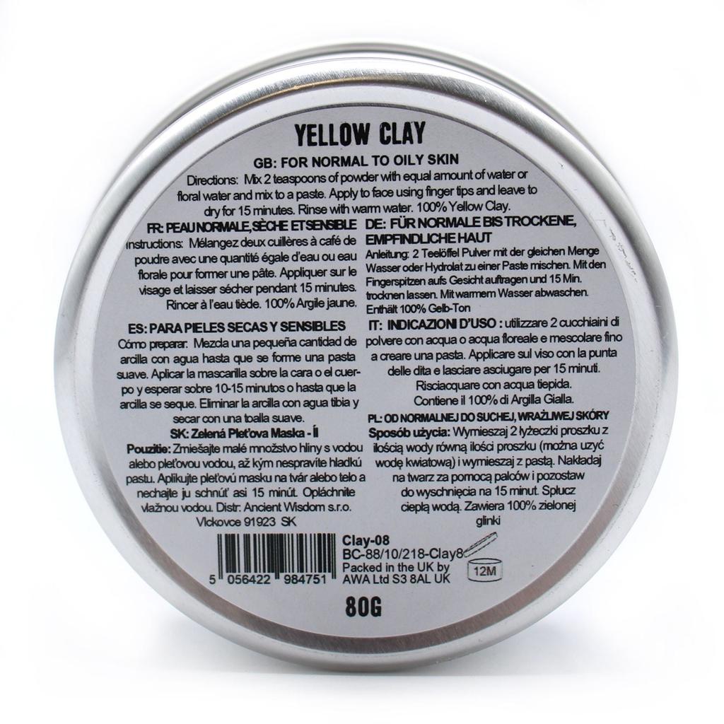French Yellow Clay Face Mask 80g