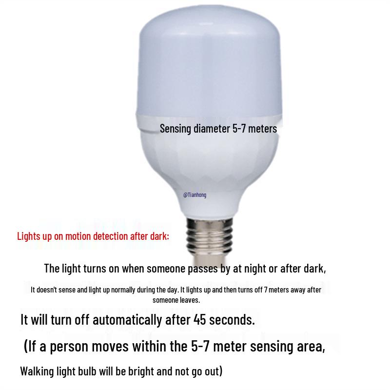 Smart High-Brightness Radar Sensing Light Bulb for Hallway, Stairwell, and Garage