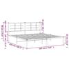 VidaXL Metal Bed Frame with Black Headboard 183x213 Cm 355566
