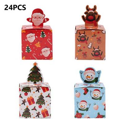 Neue Papier-Weihnachtsgeschenkbox Magische Buchreihe Buchdesigns Süßigkeitenbox Mehrfarbig Keksbehälter Neujahr