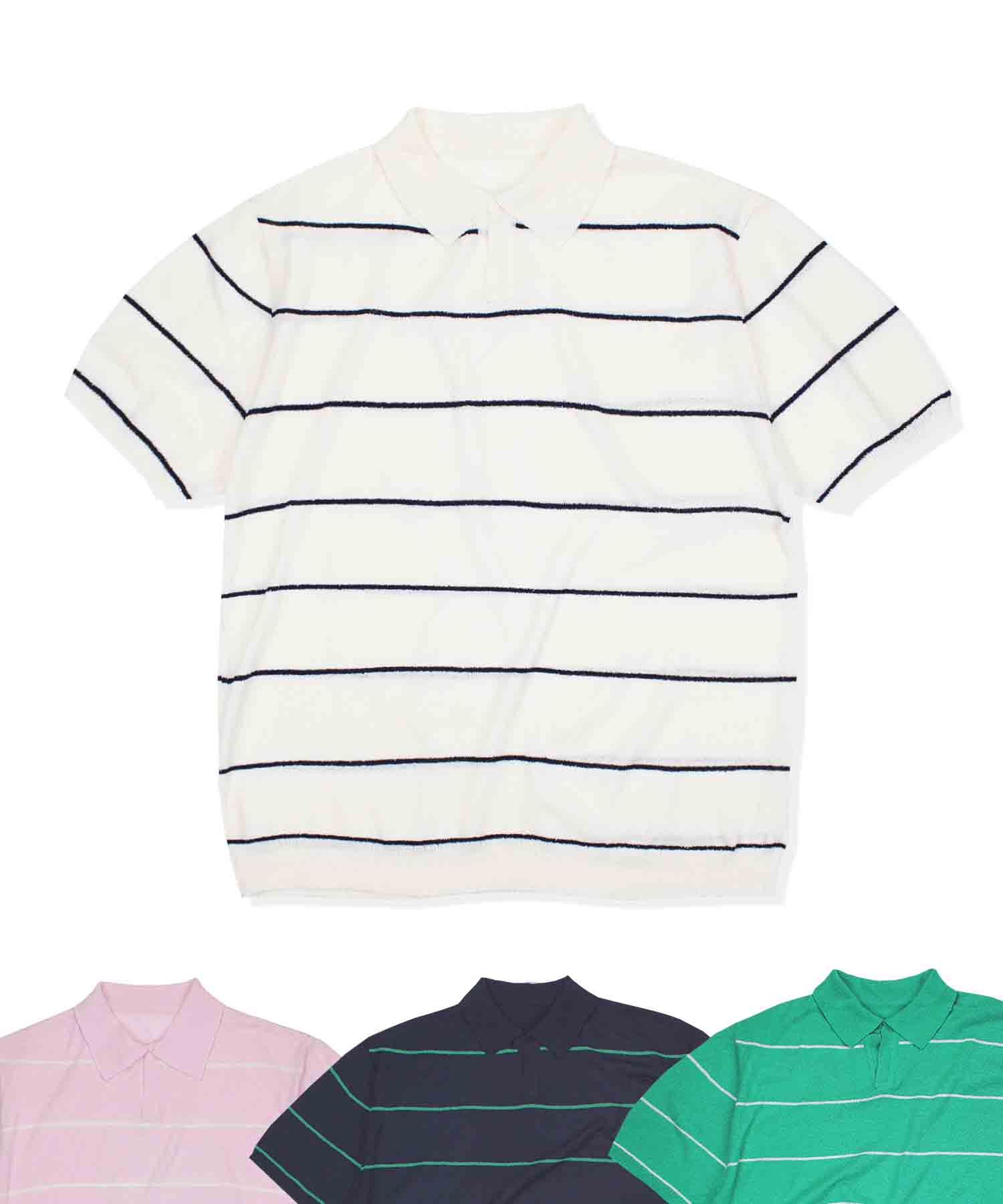 Boucle Stripe Pique (Type A) Ivory/Medium