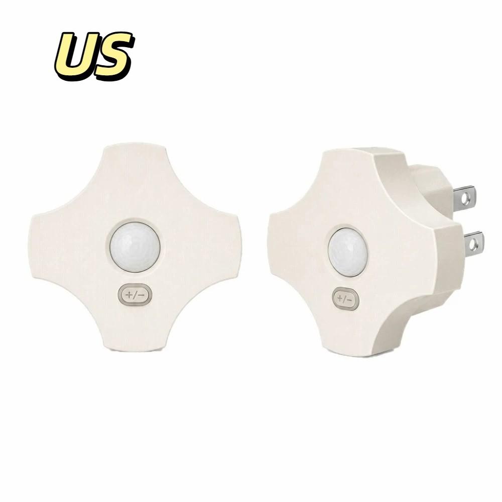 Auto On Off Sensor Night Light Human Body Induction Dimmable Human Induction Lamp Energy Saving Soft Ambient Lighting for EU/US