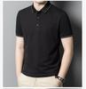 Men'S High-End Mulberry Silk Cold Short-Sleeved Polo Shirt Men'S Casual And Comfortable Solid Color Top