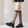 Damskie Letnie Ultracienkie Przezroczyste Rajstopy Długie Odporne na Zaciąganie, Podkolanówki z Kropkami Kleju Antypoślizgowe