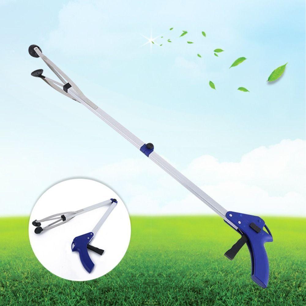 Long Arm Foldable Reacher Grabber Tool Telescopic Foldable Claw Trash Garbage Picker 83CM Extender Gripper Tool Garden