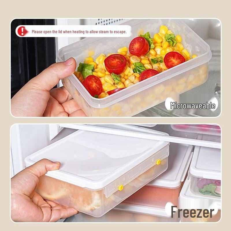 Large Capacity Antibacterial Fresh-Keeping Storage Box for Meat with Timing, Sealing, and Heating Features