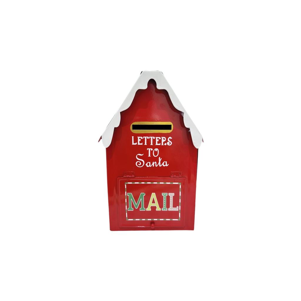 Christmas Wrought Iron House Mailbox, Christmas Furniture And Garden Decorations