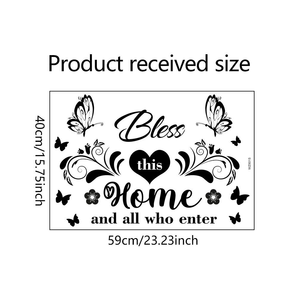 

WZ9015 Английский Слоган Бабочка Спальня Гостиная Крыльцо Домашнее Украшение Наклейка На Стену Самоклеящаяся 40*59cm/WZ9015