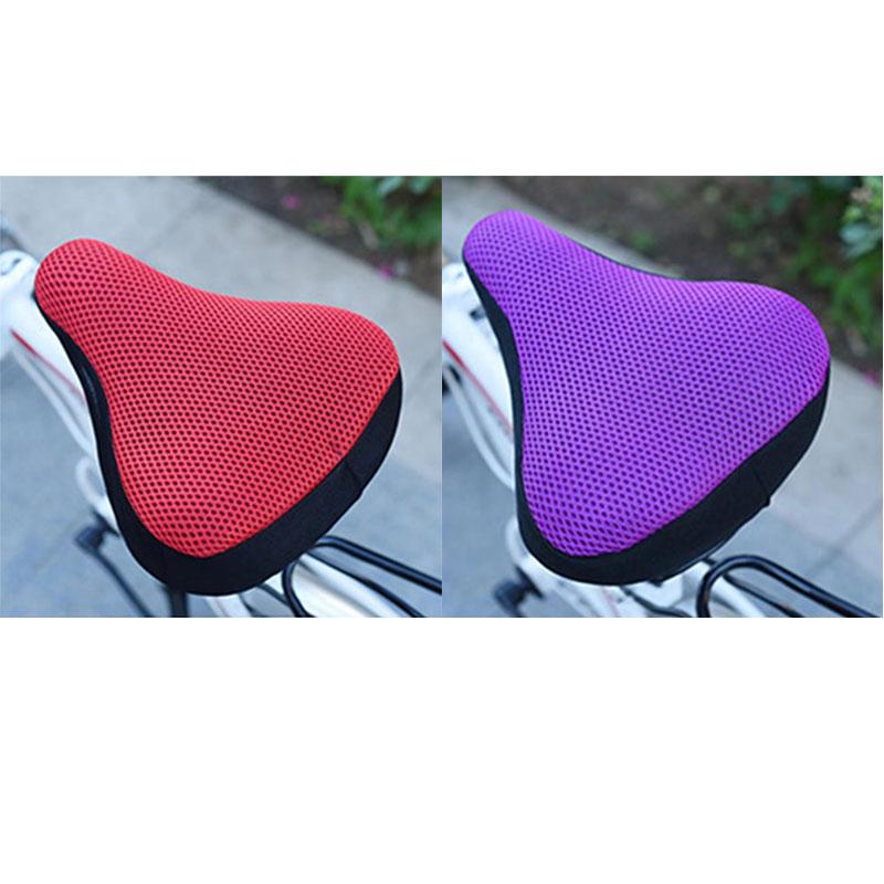 1-6Pcs Bicycle Saddle 3D Soft Bike Seat Cover Cycling Silicone Seat Cushion Cycling Breathable Saddle Comfortable Bicycle Bike
