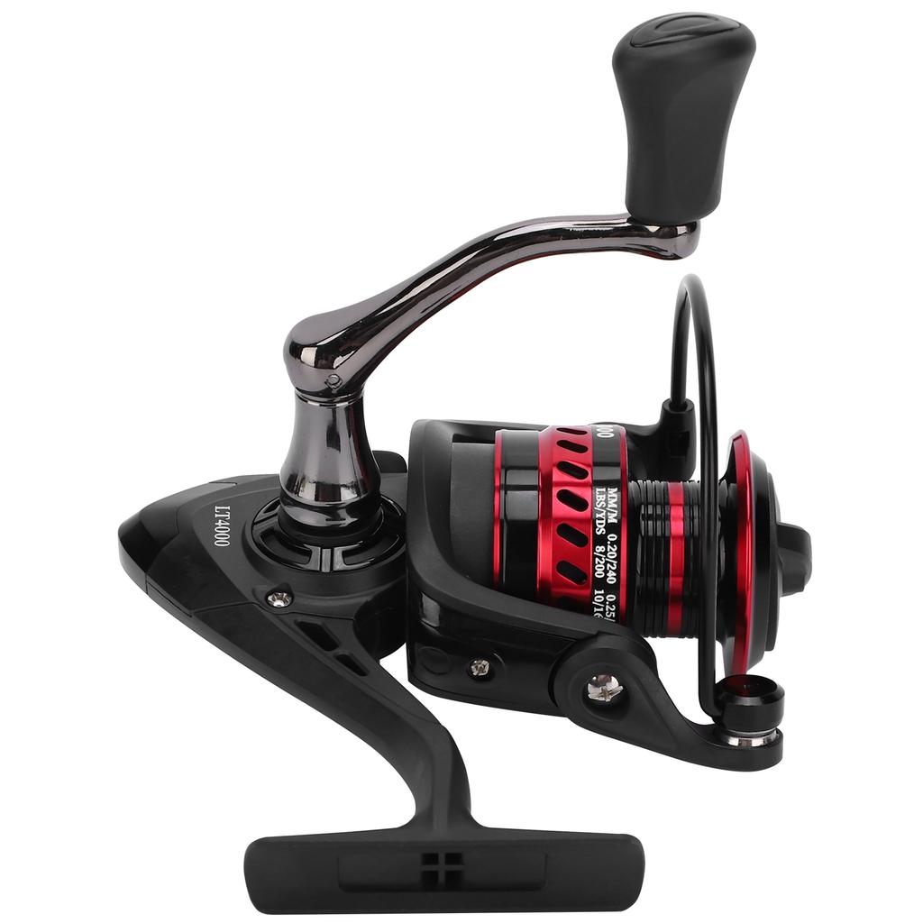Portable Metal Sea Rod Spinning Fishing Line Reel Rocking Raft Fishing Accessoryred black