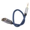 3.5mm Male to 2 Female Cable Stereo Audio Cord for Smartphones MP3 Tablets Computer 1ft