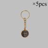 DIY Antique Silver Zinc Alloy Keychain, High-End Quality and Durable Saint Benedict Alloy Pendant, Car Key Small Charm