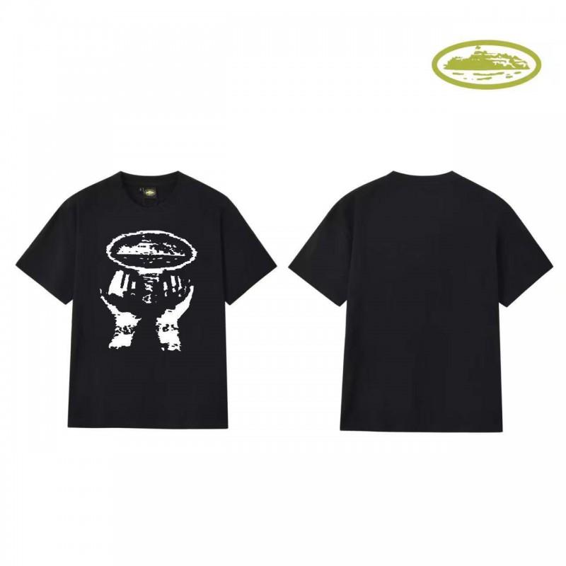CORT Alcatraz Basic Short Sleeve T-Shirt Phantom Letter Print Couple Streetwear Teens