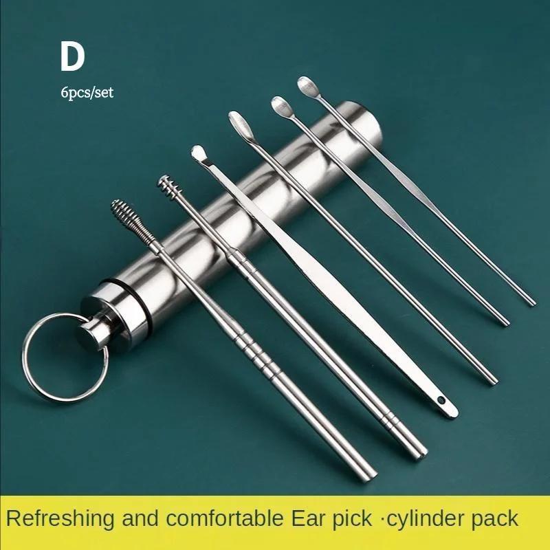 Ear Wax Pickers Cleaning Stainless Steel Earpick Wax Remover Curette Ear Pick Cleaner Ears Cleaner Spoon Care Ears