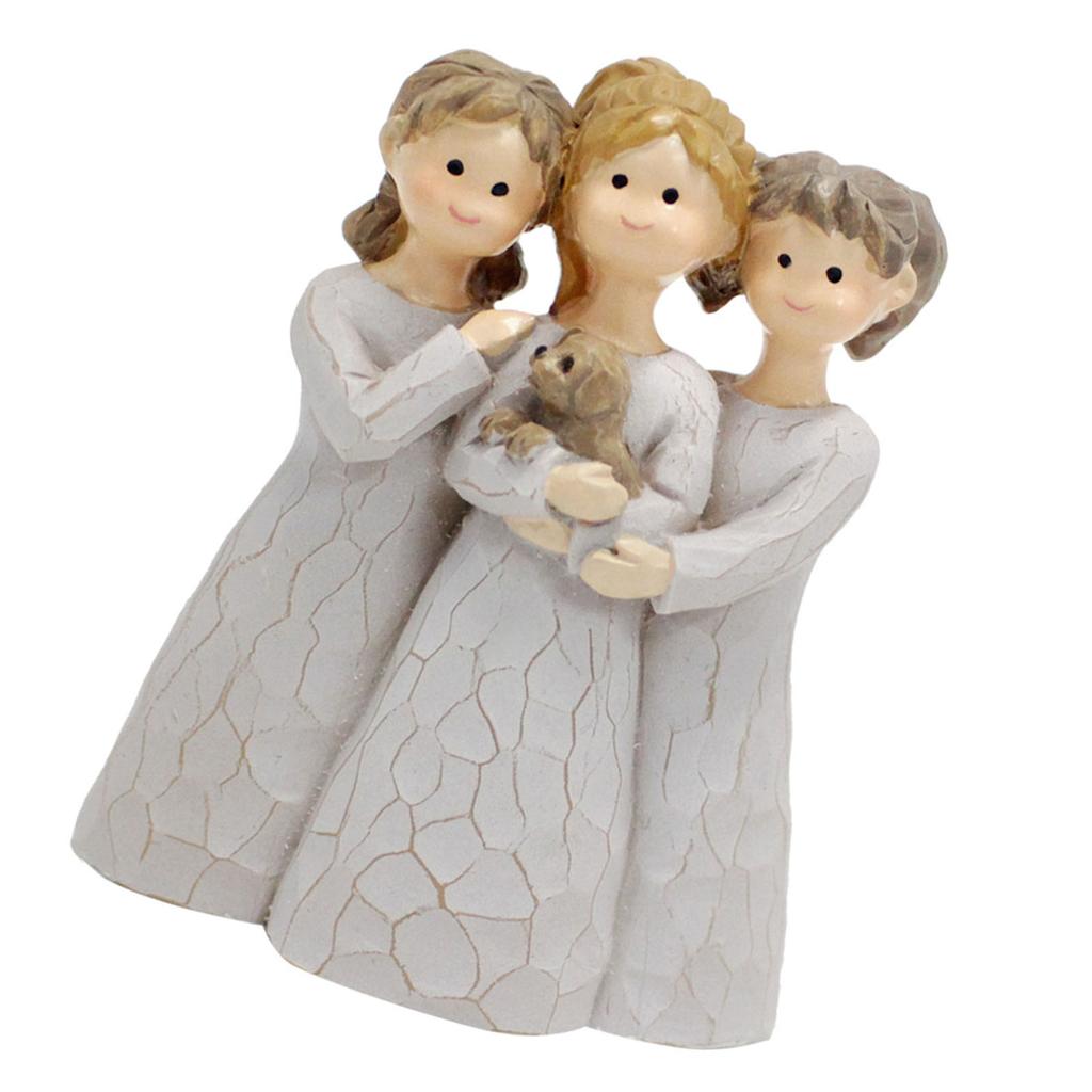 Engel Schwestern Figurine Memorial Freundschaft Harz Dekorative 3 Mädchen Engel Statue Ornament für Home