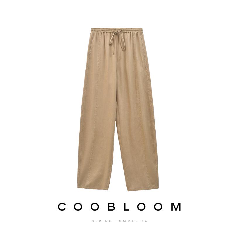 Women s Tencel Linen Wide-Leg Pants - Spring 2026 Casual Loose Fit Extra Large