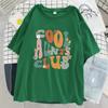 Cool Aunts Club Letter Graphic Printed Womens Tshirt Cool Soft Short Sleeve Summer Breathable Tee Clothes Street Hip Hop Tshirts