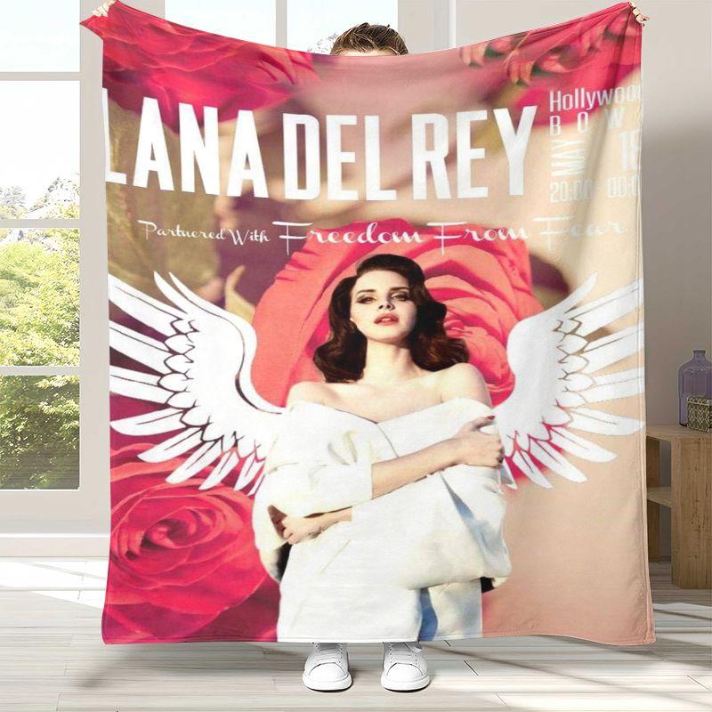 Sängerin Lana Del Rey Lizzy Grant Flanelldecke, Ultraweiche Warme Plüschdecke für Zuhause Schlafzimmer Bett Sofa Abdeckung Büro Camping Geschenk