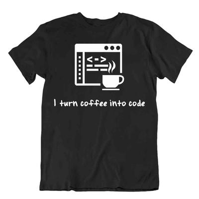 Turn Coffee Into Code Programmer Joke Computer T‑Shirt
