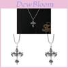 Geometric Cross Pendant Necklace For Men And Women With Alloy Chains In Vintage Style