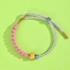 Dragon Boat Festival Tassel Pendant: Five-Color Pink Zongzi String with Gourd for Peace and Health