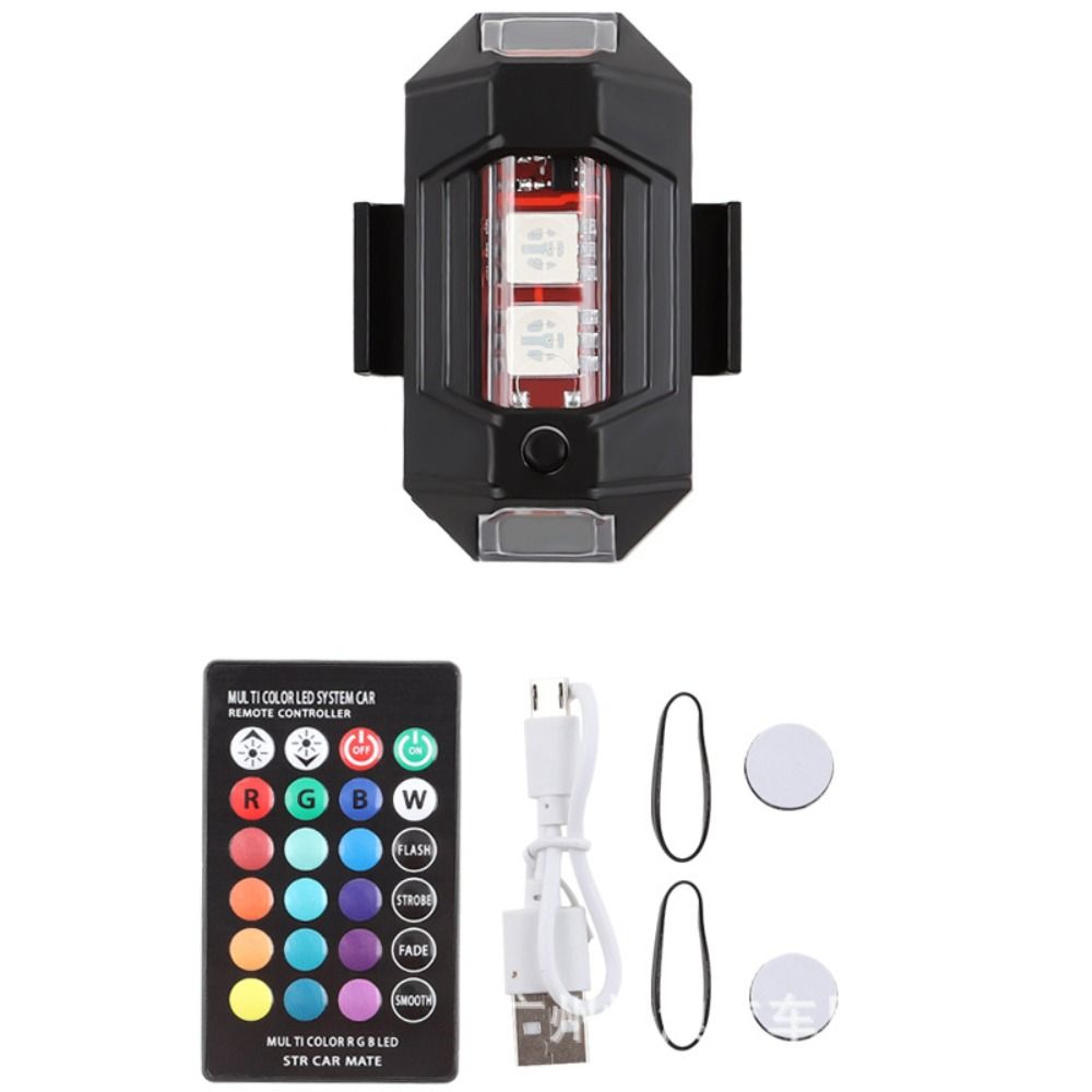 7 Color Motorcycle Warning Light RGB Motorcycle Signal Light LED Strobe Light  Night Flying