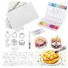 With Drawing Pens Magics Texture Painting Kit With 10 Foam Paint Paper 12 Markers DIY Bubble Drawing Pens For Painting Art Craft