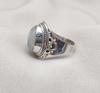 Rainbow Moonstone Ring: Handmade 925 Sterling Silver Boho Statement