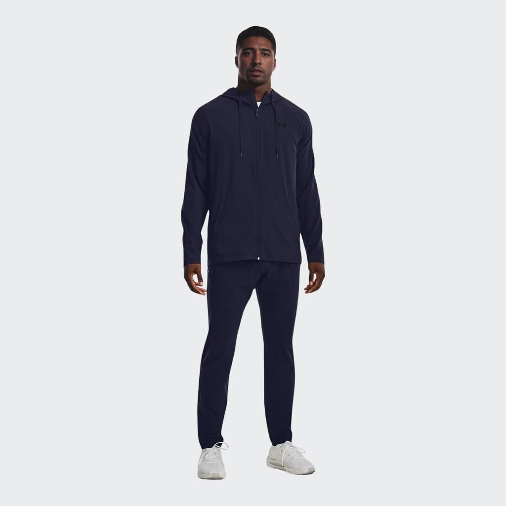 Under Armour Solid Color Logo Sports Casual Hooded Jacket Men Jackets Blue 1370499-410