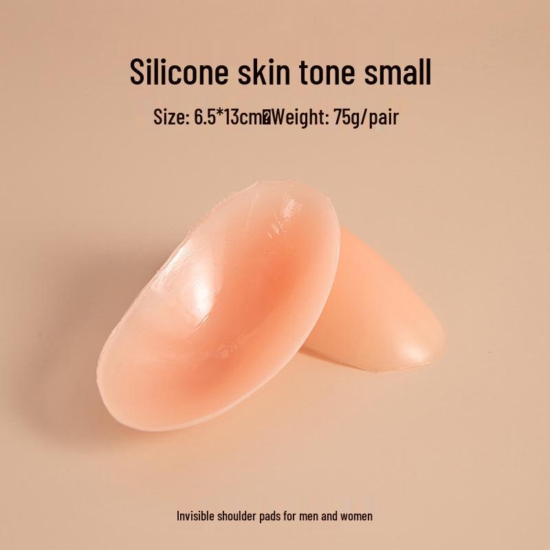 In-Stock Self-Adhesive Silicone Shoulder Pads: Anti-Slip, Invisible, Unisex Sponge Pads for Narrow Shoulders.