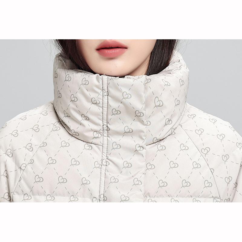 Jacket Women's Short Winter Thin Thickened Printed Collar Women's Jackets