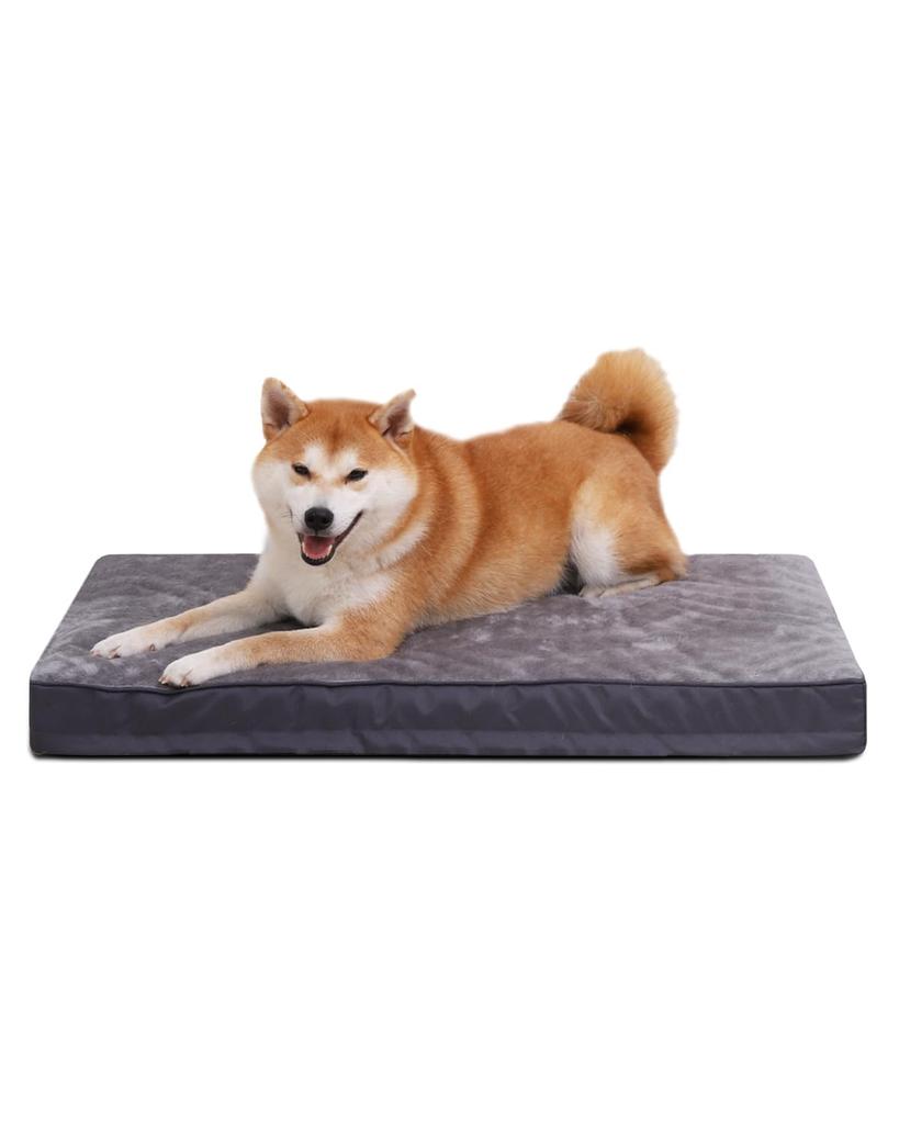 KSIIA Senior Dog Square Pet Bed with Removable Suitable for Senior and Large Senior and Cats in Size 88 x 55 x 8 Gray Bed, High-Resilience,