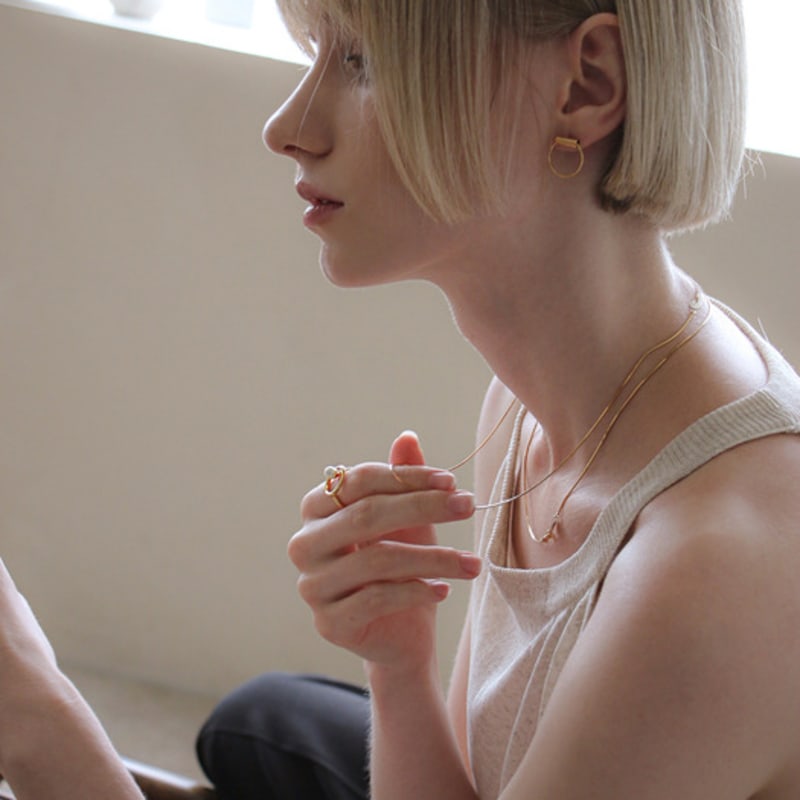 EIGHTMORE silver925 line layerd necklace