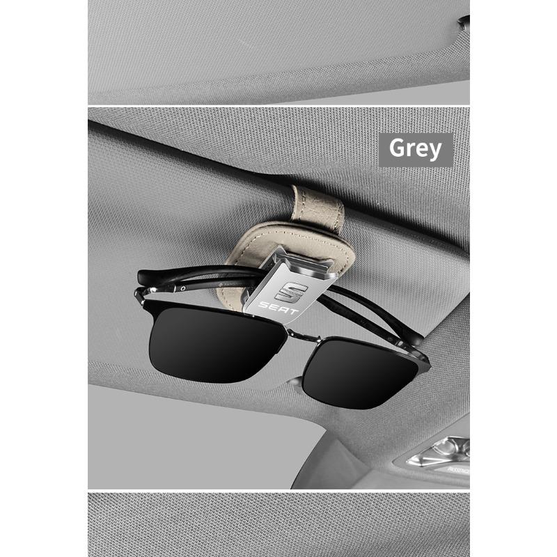 Auto Sun Visor Glasses Box Sunglasses Clip Card Ticket Holder Stand For SEAT Leon FR Altea Ibiza Toledo Cordoba Alhambra Arona Exeo