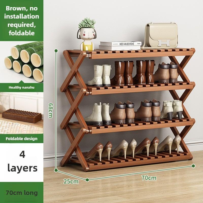 Portable Folding Shoe Rack, Required Space Saving Shoe Shelf for Dormitory Apartment Rental, Multi-Tier Shoe Organizer Storage