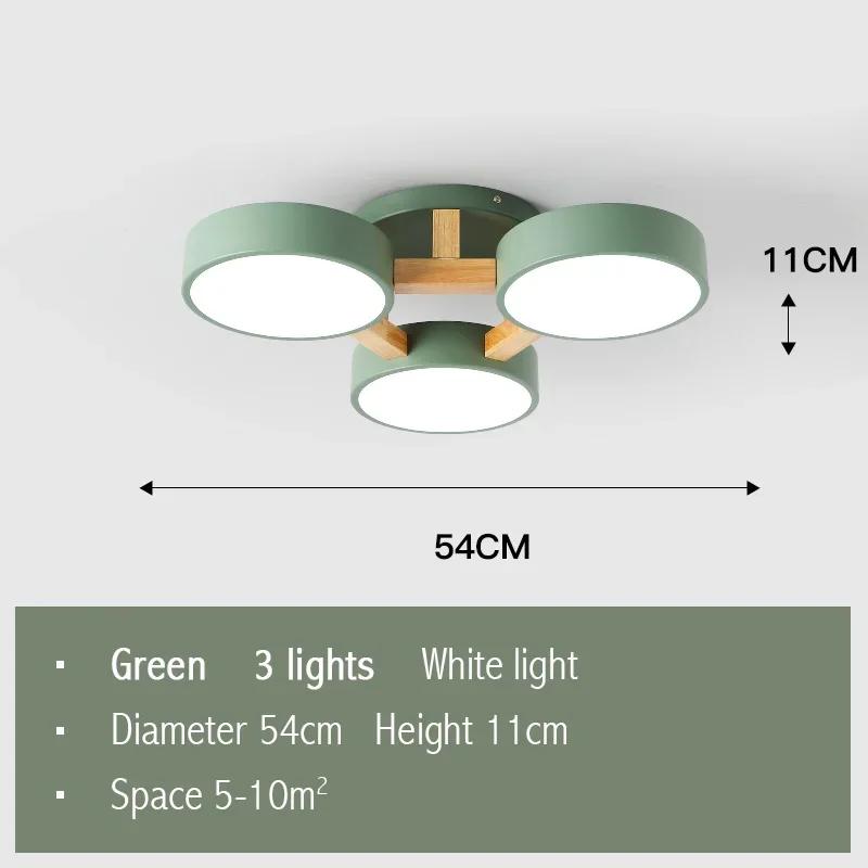 Nordic Wooden Ceiling Lights Indoor LED Macaron Color Decor Chandelier  Creative Ceiling Lamp For Parlor Bedroom Study Room Cafe